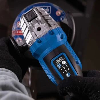 Scheppach aku ugaona brusilica Brushless IXES Solo BC-AG125-X + set punjač 2.4A i baterija 2.0Ah - Слика 4