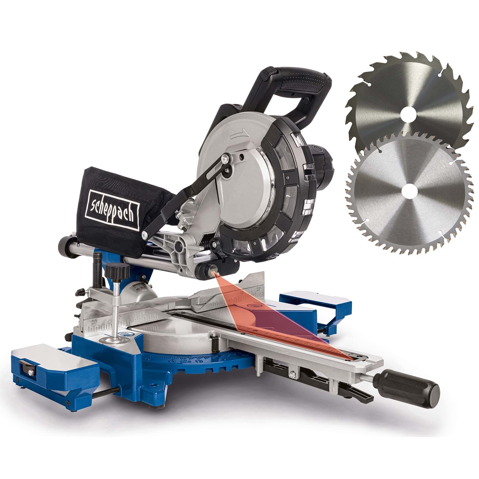 Potezna testera - ger 216mm; 2000W + 2 lista testere Scheppach HM216